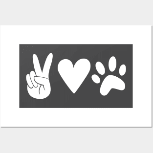 Peace Love Paw Posters and Art